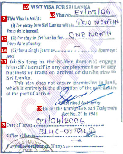 sri lanka visit visa fee for pakistani